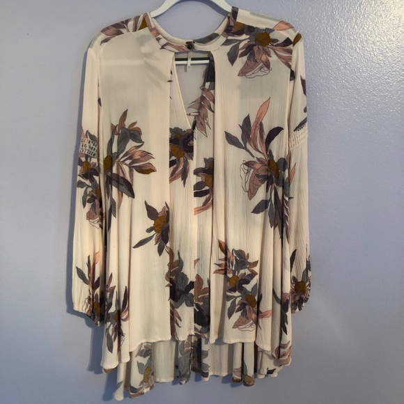 Free People Electric Orchid Print Swing Tunic - Picture 2 of 6